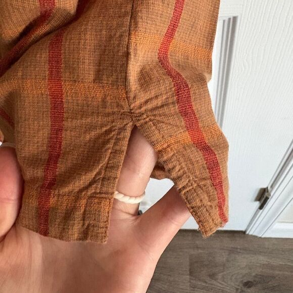 Columbia Plaid Short Sleeve Button Up Brown Red XXL - Picture 9 of 10